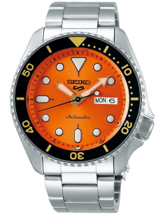 Montre Seiko SRPD59K1 Automatique Cadran Orange et Bracelet Acier