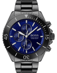 Montre Homme Hugo Boss 1513743 Ocean - Cadran Bleu, Lunette Noire, Acier