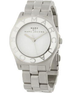 Montre Femme Marc Jacobs Blade MBM3048 Cadran Blanc Bracelet Acier Argenté
