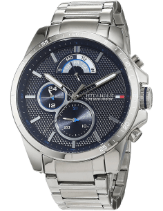 Montre Homme Tommy Hilfiger 1791348 - Cadran Bleu & Bracelet Acier Argenté