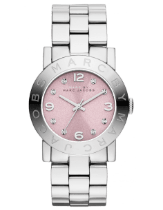 Montre Femme Marc Jacobs Amy MBM3300 Cadran Fuchsia et Bracelet Acier Rose Gold