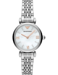 Montre Femme Emporio Armani AR11204 Cadran Nacre 28mm Bracelet Acier Argent