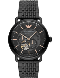 Montre Homme Emporio Armani AR60025 Automatique Squelette Acier Noir