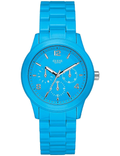 Montre Femme Guess W11603L5 Mini Spectrum en Résine et Cristaux Bleu