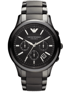 Montre Homme Emporio Armani AR1452 Chronographe Céramique Noire et Céramique