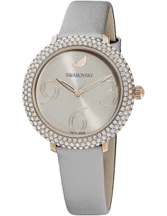Montre Femme Swarovski Crystal Frost 5484067 Cadran Gris Bracelet Cuir