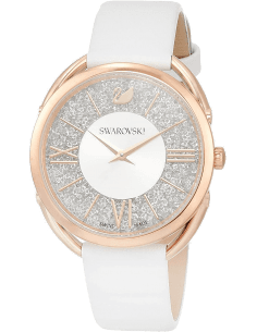 Montre Femme Swarovski 5452459 Crystalline Glam Bracelet Cuir Blanc