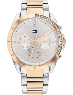 Montre Femme Tommy Hilfiger 1782387 Kennedy Acier Bicolore Argent/Or Rose Cadran Argent