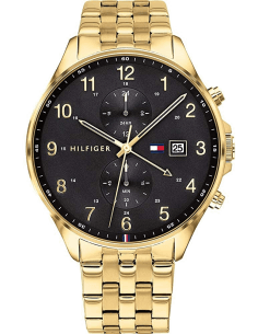 Montre Homme Tommy Hilfiger West 1791708 en acier doré multifonction