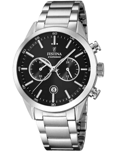 Montre Homme Festina F16826/C Acier Argenté Cadran Noir