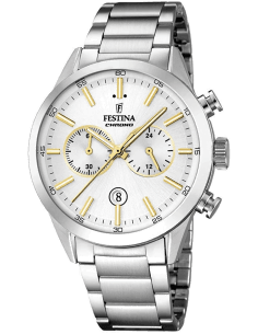 Montre Homme Festina F16826/D en Acier Inoxydable Argenté - Chronographe Quartz