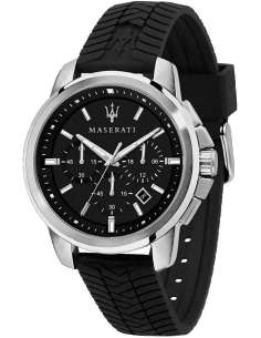 Montre Homme Maserati Successo R8871621014 bracelet en caoutchouc noir