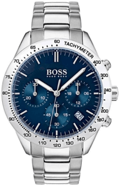Montre Homme Hugo Boss 1513582 Chronographe Sport Acier Cadran Bleu