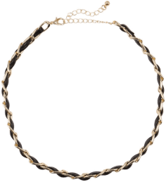 Collier pour femme Victoria Bradley C523 en acier plaqué or, 35 cm