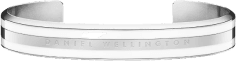 Bracelet Daniel Wellington Emalie Satin White en acier poli argenté - Réf. DW00400006 - Taille M pour femme