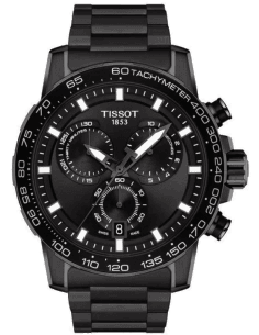 Montre Tissot Supersport Chrono T1256173305100 Homme en Acier Noir 45,5 mm