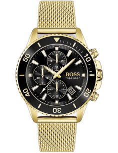 Montre Homme Hugo Boss Admiral 1513906 chronographe doré cadran noir