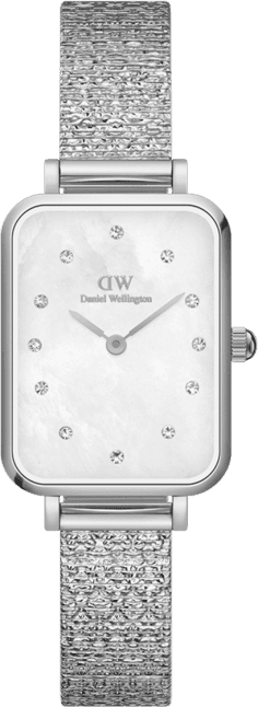 Montre Femme Daniel Wellington Quadro Pressed Piano DW00100580 - Cadran Rectangulaire Gris Acier