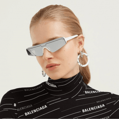 Lunettes de soleil Balenciaga Eyewear Extreme BB0003S Masque demi-cerclé