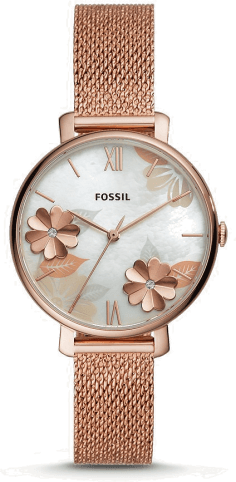 Montre-bracelet Fossil ES4534 pour Femme, Boîtier Or Rose 36mm sur Maille Milanaise