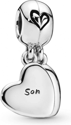 Charm Pandora Pendant Cœur Séparable Mère & Fils Pandora Moments Argent 925/1000