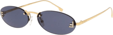 Lunettes de soleil Fendi First FE4075US en métal forme ovale
