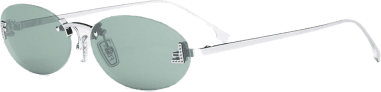 Lunettes de soleil Fendi First FE4075US en métal forme ovale