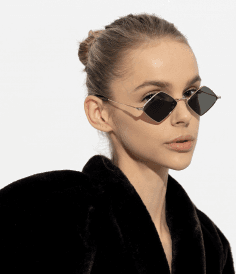 Lunettes de soleil Saint Laurent New Wave SL 302 LISA métal à forme géométrique