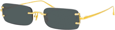 Lunettes de soleil Linda Farrow Taylor LFL1131 forme rectangulaire plaqué or