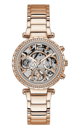 Montre Femme Guess GW0403L3 Squelette Acier Inoxydable Or Rose 37 mm