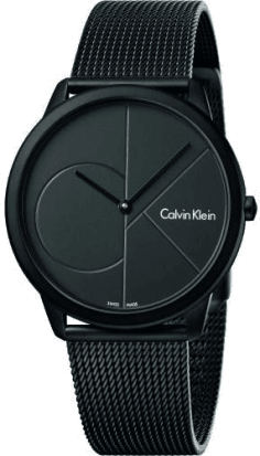 Montre Calvin Klein K3M524B1 en Acier Noir et Maille Milanaise