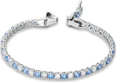 Bracelet Swarovski Tennis 5536469 deluxe blanc et bleu rhodié