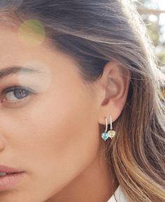 Boucles d'oreilles APM Moncaco en argent et oxyde de zirconium