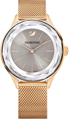 Montre Femme Swarovski Octea Nova 5451634 en Acier Or Rose à Maille Milanaise