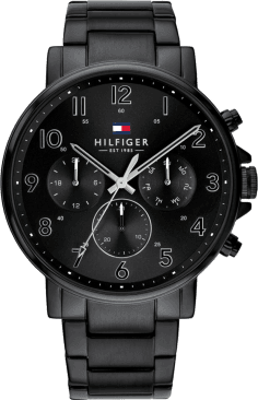 Montre Homme Tommy Hilfiger 1710383 Chronomètre Acier Noir