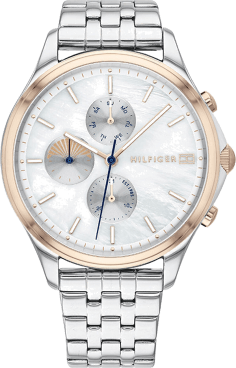 Montre Tommy Hilfiger 1782122 pour Femme, Cadran Nacre, Boîtier et Bracelet Acier Argenté