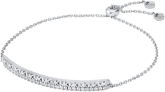 Bracelet Michael Kors coulissant à barre monogramme en argent 925