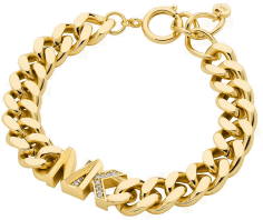 Bracelet Michael Kors MKJ7834710 en laiton plaqué or avec zircons - Pour Femme