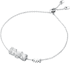 Bracelet ajustable Michael Kors Premium élégant en argent 925 incrusté de cristaux
