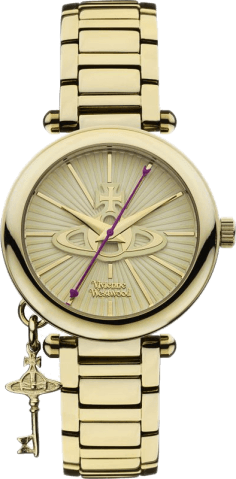 Montre Femme Vivienne Westwood Kensington VV006KGD - Cadran Doré Champagne, Boîtier et Bracelet Acier Inoxydable Doré