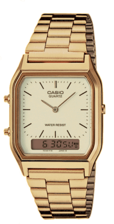 Montre Casio AQ-230GA-9DMQYES Analogique-Digitale Dorée Unisexe