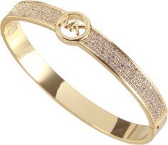 Bracelet rigide Michael Kors MKJ5320040 en or laiton pour femme avec cristaux