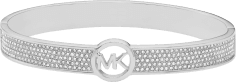 Bracelet rigide Michael Kors Brillance en métal argenté pour femme, réf. MKJ5320060