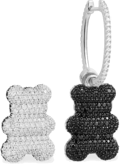 Boucle d'oreille individuelle Ours APM Monaco Yummy Bear Clip en argent 925