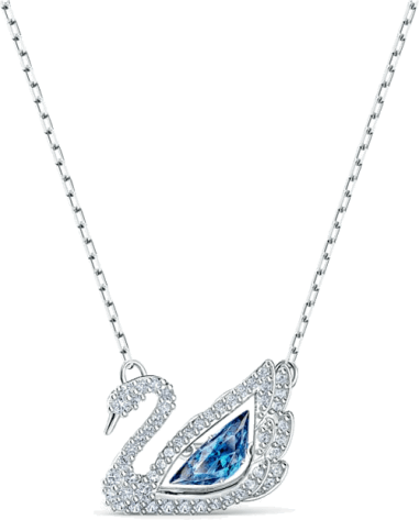 Collier Swarovski Dancing Swan pendentif cygne en métal rhodié
