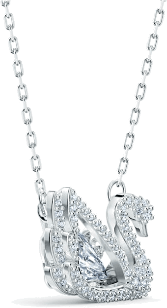 Collier Swarovski Dancing Swan pendentif cygne en métal rhodié