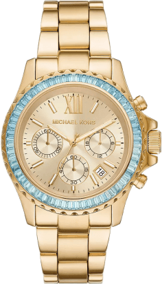 Montre Michael Kors Everest MK7210 Chronographe Femme en Acier Doré avec Cristaux
