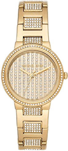 Montre Michael Kors Gabbi MK3985 pour Homme, Cadran Doré à Cristaux et Bracelet Or