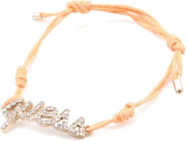 Bracelet cordon Guess ajustable logo incrusté de cristaux