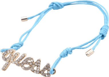 Bracelet cordon Guess ajustable logo incrusté de cristaux